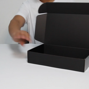 Box Box Black Shipping Boxes Customized Logo Black Corrugated Shipping Box Cardboard Mailer Packaging For Clothes Cosmetics Electronics Clothes
