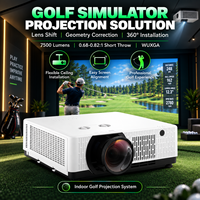 Projecteur de simulateur de golf OEM ODM 7500 lumens, projecteur laser à courte focale pour solution de golf en salle