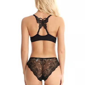 Hot Selling Women Back Front Closure Sujetadores Underwire Gathered <strong>Bra</strong> and <strong>Penty</strong> <strong>Sets</strong> - Product Image 3