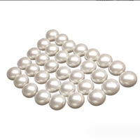 Coréen éclairé bricolage cuit à la vapeur chignon perle demi-ronde perle matériel pain perles cheveux bijoux perle pour la fabrication de bijoux accessoires