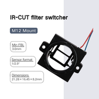 Commutateur de filtre IR-Cut 21,28 * 16,45 * 8,2 mm Monture M12 HD Jour-Nuit avec protection RFI Réseaux LC RC pour caméras IP CCTV