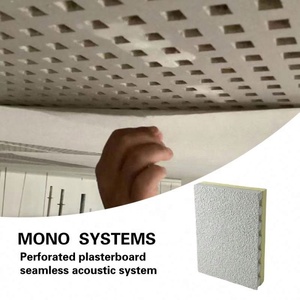Système de plafond monolithique, panneaux de plâtre perforés, panneaux acoustiques sans joint, faux plafond et panneaux en bois suspendus - Product Image 2