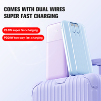Batterie externe 22.5W à charge rapide 10000mAh avec câble intégré Chargeur portable Batterie LI-Polymer Batterie externe pour iPhone 16 Pro