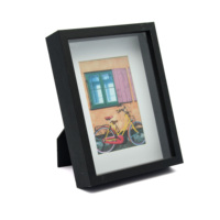 Cadre photo 3D personnalisable en bois avec effet d'ombre, en métal et verre, pour décoration intérieure, avec sujets paysagers et floraux, idées cadeaux, artisanat