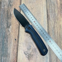 Couteau tactique de chasse CPM CRU-WEAR à haute dureté, célèbre couteau à lame fixe pour l'extérieur, couteau de camping personnalisé avec étui en cuir