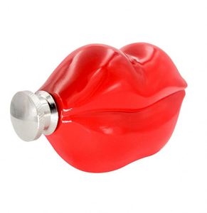 Gourde à liqueur en acier inoxydable 304 de 5 oz en forme de lèvres, écologique - Product Image 2