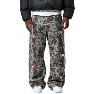 Pantalon camouflage pour homme, imprimé DTG Real Tree, style streetwear, coton, coupe ample - Product Image 1