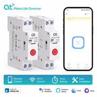 Disjoncteur intelligent WiFi sans fil EWELINK 1P 1-63A avec minuterie, protection contre les surtensions 6kA, capacité de coupure, rail DIN