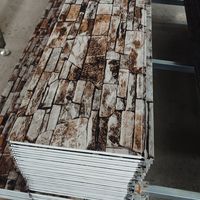 Panneau sandwich en mousse de polyuréthane PU avec revêtement en marbre pour mur extérieur d'entrepôt