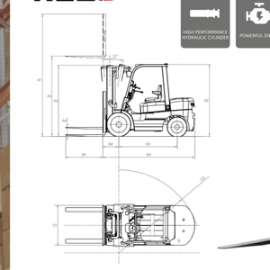 Ce認定<span class=keywords><strong>4</strong></span>トン内部燃焼フォークリフトデザイン堅牢シャーシヘビーデューティークッションタイヤディーゼルフォークリフト - Product Image 6