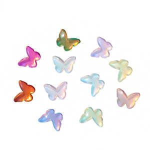 Strass en verre papillon à dos plat, irisés, pour décorations d'ongles et accessoires de bijoux DIY - Product Image 5