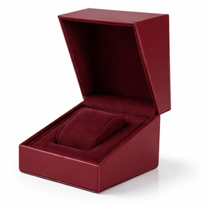 Boîte à montre de luxe rigide à charnières, boîte de présentation de bijoux en cuir PU, coussin en velours pour montre, logo personnalisé, vente en gros - Product Image 1