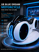 Máquina de Juego de Carreras de Motos VR, Equipo de Simulación de Realidad Virtual para Uso en Interiores de Centros Comerciales, Construcción Metálica