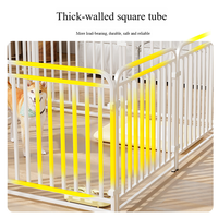 Cage pour chien en fer respirante, clôture carrée pour animaux de compagnie, enclos réglable pour chiens de petite et moyenne taille, utilisable en intérieur et en extérieur