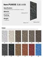 Panneau mural en PU imperméable, imitation pierre, blanc, carreaux de pierre artificielle, travertin, extérieur, avec pierre et mousse