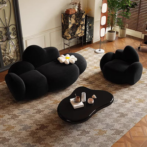 Modern Minimalist Cream Cloud Sofa Designer French Style Couch for Homestay Living Room Beauty Salon Reception Lounge - Product Image 4