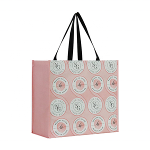 Bolsas de mano de dibujos animados EcoChic, bolsa de compras de comestibles rPET reutilizable y reciclada, bolsa de regalo plegable no tejida para moda sostenible - Product Image 1