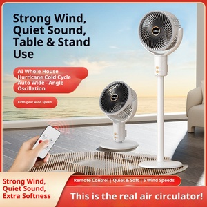 Ventilateur oscillant portable sur pied, rechargeable, télécommandé, silencieux (36 dB), 4000-6000 mAh, idéal pour dortoir et bureau - Product Image 2