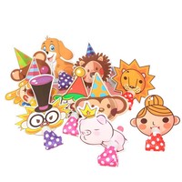 Sifflets et Klaxons Jetables en Papier pour Fêtes Thème Animaux et Dessins Animés – Idéal Anniversaire, Remise de Diplôme, Ramadan, Pâques – Cadeau Parfait