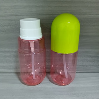 Kustom 300ml silinder plastik piaraan lidah buaya Gel botol kosmetik parfum sampo transparan merah putih Toner Perawatan Kulit