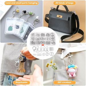 Metal Keychain Craft Supplies Including Key Chain Clips Lanyard Snap Hooks Jump for Chain Making Purse Making Lanyard Making - Product Image 5