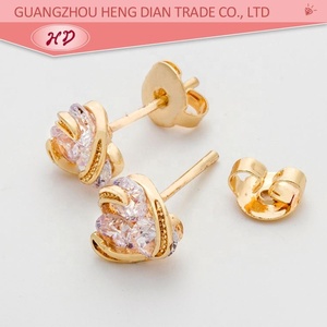 Pendientes de Plata 925 Chapados en Oro con Circonita Cúbica en Forma de Flor, Joyería con Incrustaciones de Cristal para Mujer - Product Image 4