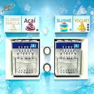 เครื่องทำไอศกรีมซอฟต์เสิร์ฟ 5 รสชาติ แบบพกพาสำหรับธุรกิจ  โยเกิร์ตแช่แข็ง  เครื่องทำไอศกรีมหลากหลายประเภท - Product Image 1