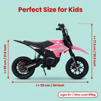 Moto électrique miniature pour enfants, alimentée par batterie au lithium 36V350W, tout-terrain