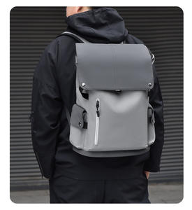 Sac à dos pour ordinateur portable de sport unisexe tendance, imperméable, à motif géométrique, en cuir PU, avec USB, antivol, pour les voyages d'affaires - Product Image 6