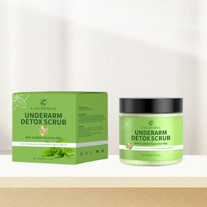 Exfoliante Corporal de Té Verde Menta y Árbol de Té, Aclarante para Axilas, Desintoxicante, 100% Vegano, Libre de Crueldad Animal, para Venta al por Menor - Product Image 1