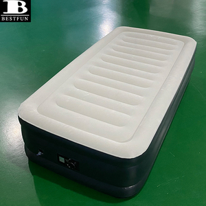 Materasso Gonfiabile Rialzato Twin Size con Pompa Integrata e Struttura a I per Ospiti, Ideale per Arredamento Casa - Product Image 1