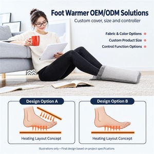 Custom Electric Foot Warmer OEM ODM Customizable Size Color Logo Wholesale Heated Foot Warmer Supplier <b>for</b> Home Office - Product Image 3