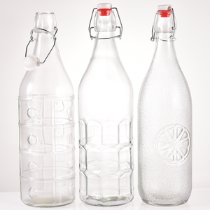 Fruit apple Orange Design <strong>1</strong> <strong>Litre</strong> Glass Swing Top Bottles 100ml Recycled Glass Beverage Juice Liquid Bottle for Drink Water - Product Image 5