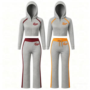 Y2K แจ็คเก็ตมีซิปโลโก้ออกแบบได้ตามต้องการสำหรับผู้หญิงชุดวอร์มออกกำลังกายกีฬาเข้ารูปลายเสือดาวสำหรับฤดูหนาว - Product Image 2