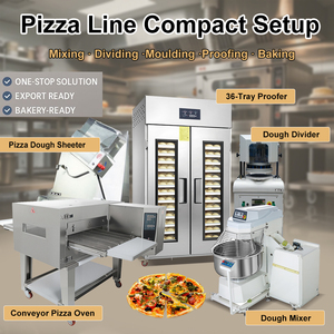 Set Completo di Attrezzature per Panificio: <span class=keywords><strong>Forno</strong></span> per Pizza + Impastatrice + Fermentatrice per Ristoranti di Pizza e Cucine Commerciali, Certificato CE - Product Image 2