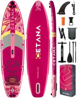 Planche à pagaie gonflable tout usage rose durable SUP 450LBS pour femmes, fabrication OEM&ODM