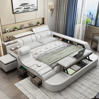 Lit King Size Intelligent Multifonctionnel de Luxe avec Massage, Inclinable et Pivotant, pour Chambre à Coucher – Designs Modernes – Vente en Gros