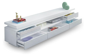 <span class=keywords><strong>Meuble</strong></span> <span class=keywords><strong>TV</strong></span> <span class=keywords><strong>blanc</strong></span> avec lumière LED <span class=keywords><strong>Meuble</strong></span> <span class=keywords><strong>TV</strong></span> de divertissement Table <span class=keywords><strong>TV</strong></span> avec 5 tiroirs <span class=keywords><strong>Meuble</strong></span> de salon - Product Image 4