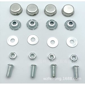 Stainless Steel Cap Buckle License Plate <b>Screw</b> <b>Set</b> For Car Replacement Repair General Use - Product Image 1