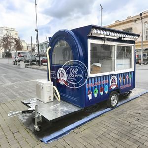 Remorque alimentaire carrée 2025 en promotion : chariot mobile entièrement équipé pour pizzas, hot-dogs et restauration rapide en extérieur - Product Image 4