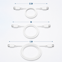 Kabel Data USB-C Tipe-C 3A Pengisian Cepat 480Mbps Transmisi Data Bahan PVC Konduktor Tembaga Murni Ponsel Tablet
