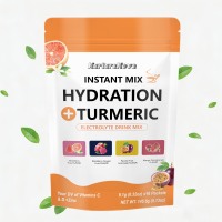Hydratation + Curcuma : Mélange de Boissons Électrolytiques Instantanées – 16 Sachets, 4 Saveurs avec Vitamines C, D et Zinc