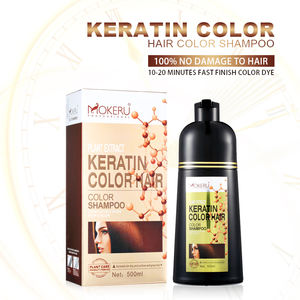 Shampooing colorant rapide à la kératine 500ml d'origine d'usine avec 30 teintes de cheveux non allergiques disponibles en 30 couleurs - Product Image 3