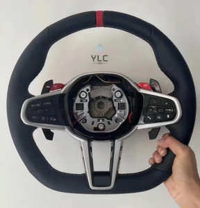 Volante in Pelle YLC per <span class=keywords><strong>BMW</strong></span> F10 F30 <span class=keywords><strong>F20</strong></span> F31 F36 <span class=keywords><strong>M</strong></span> X3 X4 X5 M3 M5 M6 F01 F02 F06 F07 F11 F12 F14 F15 F16 F22 F31 F80 - Product Image 5