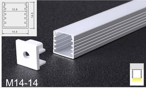Chất lượng cao PC khuếch tán nhựa endcaps Alu U kênh cho LED Strip ánh sáng kênh đùn nhà ở Trắng nhôm Led hồ sơ - Product Image 3