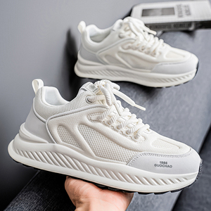 Mocassins d'été respirants à lacets pour hommes, chaussures décontractées tendance en maille ajourée doublée, souples et confortables - Product Image 3