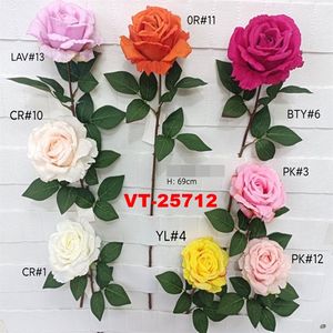 NOUVEAUTÉ 2025 – Rose artificielle en polyester de 54 cm, revêtement effet toucher réel, pulvérisation x3 – Latex pour la Fête des Mères et la Remise des Diplômes - Product Image 3