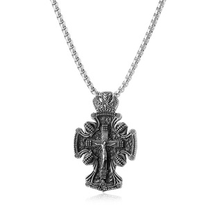 Yunnique – collier avec pendentif croix en acier inoxydable, unisexe, Style Punk Hip Hop, Design géométrique, bijoux à la mode - Product Image 1