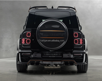 Aileron arrière double couche en fibre de carbone de style M d'origine, finition polie, installation 3M pour Land Rover Defender 110