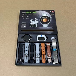 Mới D19 Đồng Hồ <span class=keywords><strong>4</strong></span> Pro 7 Trong 1 Vòng Smartwatch Với 7 Dây Đeo Earbuds LED Bluetooth Cuộc Gọi Heath Chức Năng Màn Hình - Product Image 4
